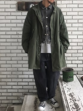 「アイテム（モッズコート）」を使った、eat_cameさん（メンズ・180cm）の冬コーディネート