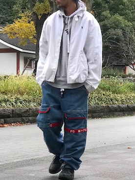「MARITHE + FRANCOIS GIRBAUD（マリテフランソワジルボー）のアイテム」を使った、eat_cameさん（メンズ・180cm）の冬コーディネート