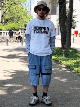 「MARITHE + FRANCOIS GIRBAUD（マリテフランソワジルボー）のアイテム」を使った、eat_cameさん（メンズ・180cm）の春コーディネート