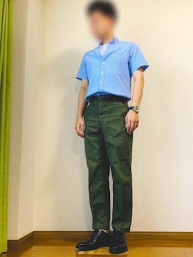 「ラコステ」｜「アイテム（アナログ腕時計）」を使った、ウェルカム【相互】さん（メンズ・175cm）の夏コーディネート