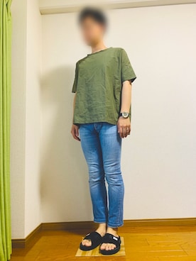 「BASISBROEK（バシスブルック）のアイテム（トップス）」を使った、ウェルカム【相互】さん（メンズ・175cm）の夏コーディネート