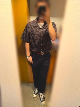 「ラコステ」｜「アイテム（アナログ腕時計）」を使った、ウェルカム【相互】さん（メンズ・175cm）の秋コーディネート
