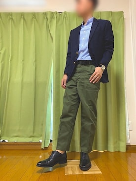 「TOMMY HILFIGER（トミーヒルフィガー）のアイテム（テーラードジャケット）」を使った、ウェルカム【相互】さん（メンズ・175cm）の秋コーディネート