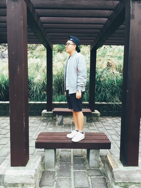 「SQUAD（スクアッド）のアイテム（帽子）」を使った、Wさん（レディース・159cm）の春コーディネート