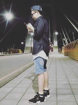 「SQUAD（スクアッド）のアイテム（帽子）」を使った、Wさん（レディース・159cm）の春コーディネート