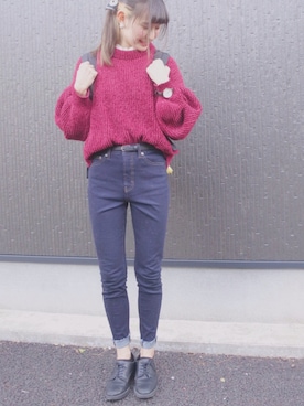 「Daniel Wellington（ダニエルウェリントン）の【Daniel Wellington】レザーバンド３６ＭＭ（アナログ腕時計）」を使った、akane otsuさん（レディース・161cm）の秋コーディネート