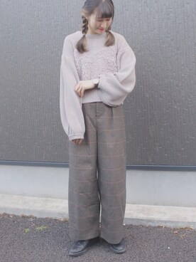 「w closet」｜「アイテム（その他シューズ）」を使った、akane otsuさん（レディース・161cm）の冬コーディネート
