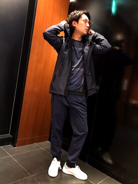 「BLACK LABEL CRESTBRIDGE（ブラックレーベル・クレストブリッジ）のアイテム（ブルゾン）」を使った、Ryomaさん（メンズ・169cm）の冬コーディネート