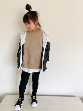 「NIKE（ナイキ）のアイテム（その他アウター）」を使った、kas867さん（キッズ・124cm）の春コーディネート