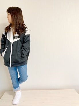 「NIKE（ナイキ）のアイテム（その他アウター）」を使った、kas867さん（キッズ・124cm）の春コーディネート