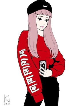 「NIKE(ナイキ)のアイテム(ハンチング/ベレー帽)」を使った、kotaさん(レディース・160cm)の春コーディネート