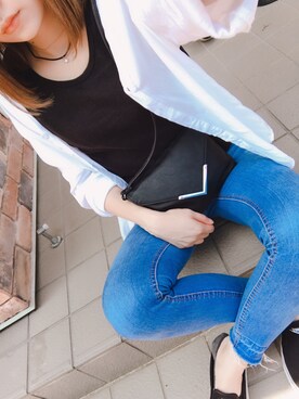 「H&M DIVIDED（エイチアンドエム　ディヴァイデッド）のアイテム（アクセサリー）」を使った、Miki ◡̈⃝⋆*さん（レディース・155cm）の夏コーディネート