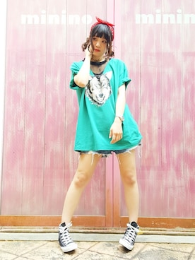 「RNA（アールエヌエー）のアイテム（財布/小物）」を使った、halcaさん（レディース・159cm）の春コーディネート