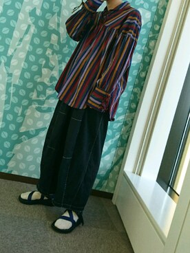 「aie」｜「アイテム（その他シューズ）」を使った、霜柱さん（メンズ・176cm）の春コーディネート