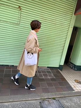 「ZOZO（ゾゾ）のスリムテーパードデニムパンツ［WOMEN］（デニムパンツ）」を使った、りこさん（レディース・162cm）の冬コーディネート