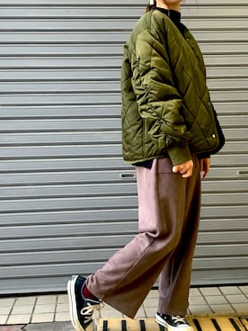 「URBAN RESEARCH（アーバンリサーチ）のアイテム（ミリタリージャケット）」を使った、おかすけさん（メンズ・175cm）の冬コーディネート