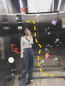 「PULL&BEAR（プルアンドベア）のアイテム（アクセサリー）」を使った、両さん（レディース・166cm）の夏コーディネート