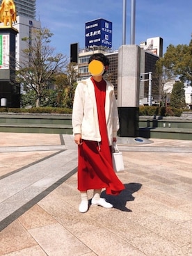 「Graphpaper（グラフペーパー）のアイテム（ワンピース/ドレス）」を使った、ぱちさん（レディース・153cm）の春コーディネート