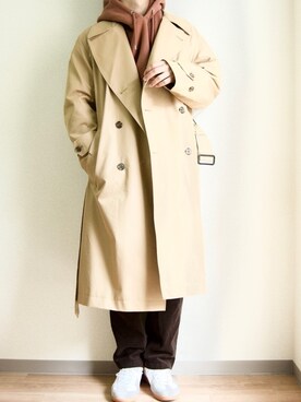 トレンチコートを使った Gu のメンズ人気ファッションコーディネート ユーザー その他ユーザー Wear