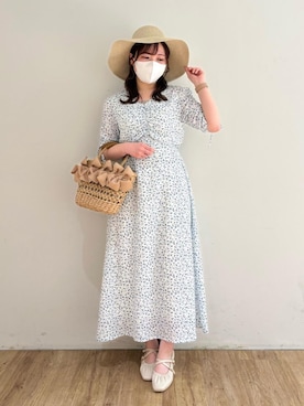 「仙台」｜「アイテム（ワンピース/ドレス）」を使った、みいぴさん（レディース・153cm）の春コーディネート