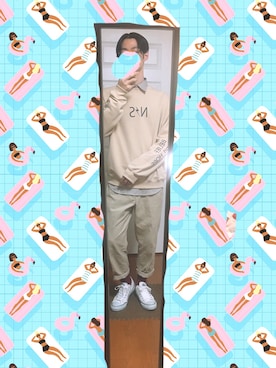 「neos（ネオス）のアイテム（スウェット）」を使った、TIGさん（メンズ・177cm）の冬コーディネート
