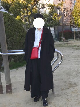 「Yohji Yamamoto（ヨウジヤマモト）のアイテム（ステンカラーコート）」を使った、ヒサさん（メンズ・175cm）の春コーディネート