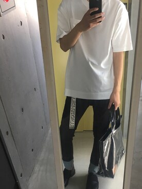 「ETHOSENS（エトセンス）のアイテム（ベルト）」を使った、あぱへすごんすさん（メンズ・180cm）の春コーディネート