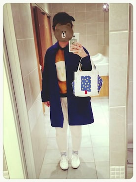 「ヘアバンド」｜「アイテム（ステンカラーコート）」を使った、うさこさん（レディース・153cm）の春コーディネート