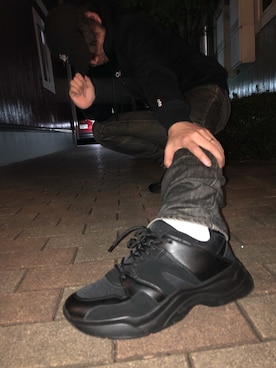 「Deviluse（Deviluse）のアイテム（キャップ）」を使った、rico_san&mr.mさん（メンズ・169cm）の夏コーディネート