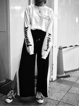 「THRASHER（スラッシャー）のアイテム」を使った、TOMOMIさん（レディース・168cm）の冬コーディネート