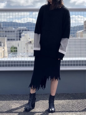 「SUPERTHANKS」｜「アイテム（ブーツ）」を使った、TOMOMIさん（レディース・167cm）の秋コーディネート