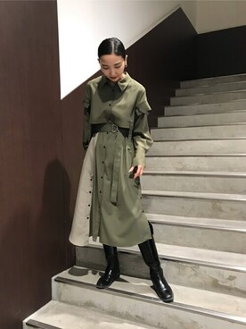 「#instagood」｜「アイテム（ワンピース/ドレス）」を使った、TOMOMIさん（レディース・168cm）の冬コーディネート