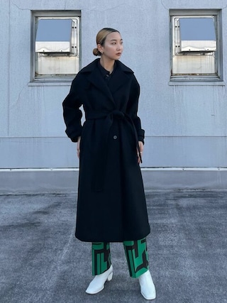 ビッグカラー2wayスタンドコートを使った人気ファッション