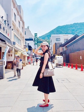 「フレンチカジュアル」｜「アイテム（キャスケット）」を使った、MINAさん（レディース・167cm）の夏コーディネート