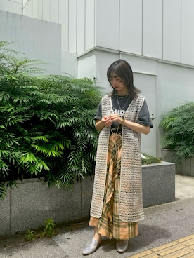 「O'NEILL（オニール）のアイテム」を使った、綾音さん（レディース・156cm）の春コーディネート
