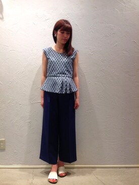 「RAW FUDGE（ローファッジ）のアイテム」を使った、Yukiさん（レディース・157cm）の夏コーディネート