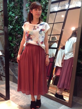 「スカーチョ」｜Yukiさん（レディース・157cm）の夏コーディネート