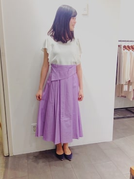 「RAW FUDGE（ローファッジ）のアイテム」を使った、Yukiさん（レディース・157cm）の春コーディネート