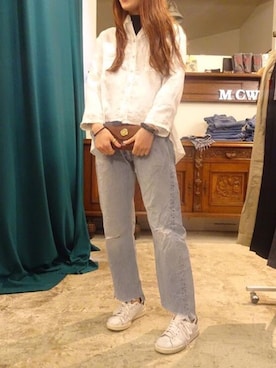 「MCW（エムシーダブリュー）のアイテム」を使った、satoさん（レディース・162cm）の春コーディネート