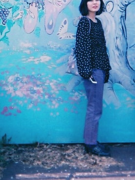 「アイテム（モカシン/デッキシューズ、レッド系）」を使った、reさん（レディース・161cm）の春コーディネート