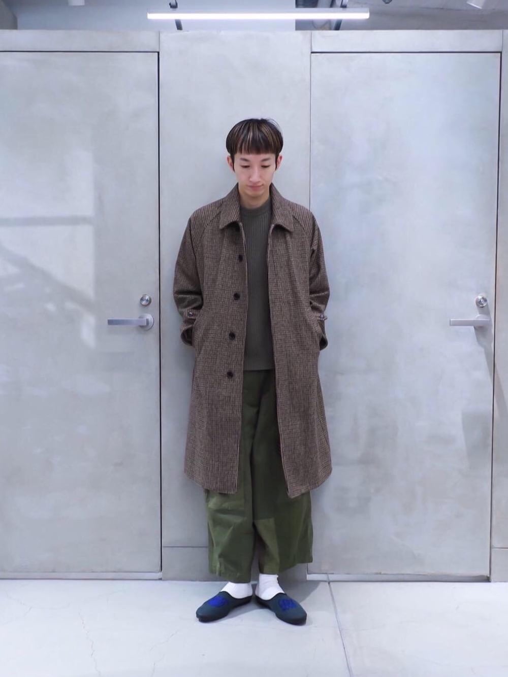 monkey time＞ GUNCLUB CHECK MELTON STN COAT/ステンカラ