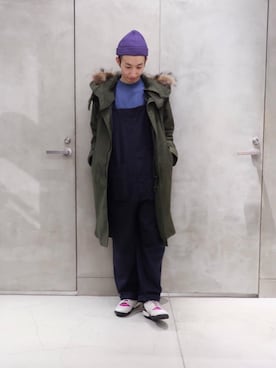 「MONKEY TIME（モンキータイム）のアイテム（モッズコート）」を使った、Yusuke Takeiさん（メンズ・175cm）の冬コーディネート