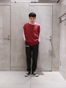 「CALUX（キャラクス）のアイテム」を使った、Yusuke Takeiさん（メンズ・175cm）の夏コーディネート