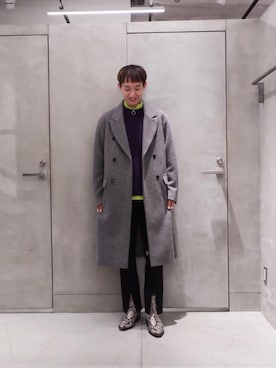 「MONKEY TIME（モンキータイム）の＜monkey time＞ TC/PONTI HALF ZIP/ハーフジップカントソー（Tシャツ/カットソー、グリーン系）」を使った、Yusuke Takeiさん（メンズ・175cm）の秋コーディネート