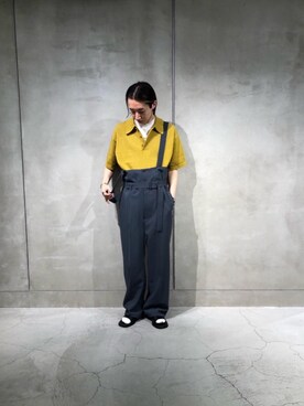 「MONKEY TIME（モンキータイム）の＜monkey time＞ renu TRO HI-WAIST SPDR PANTS/ハイウエストパンツ（その他パンツ、グレー系）」を使った、Yusuke Takeiさん（メンズ・175cm）の春コーディネート