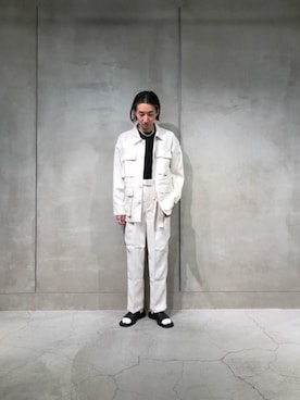 「MONKEY TIME（モンキータイム）のアイテム（カバーオール）」を使った、Yusuke Takeiさん（メンズ・175cm）の春コーディネート