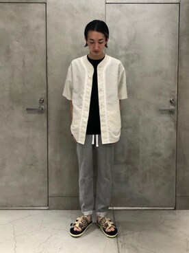 「MONKEY TIME（モンキータイム）のアイテム（スウェットパンツ）」を使った、Yusuke Takeiさん（メンズ・175cm）の夏コーディネート