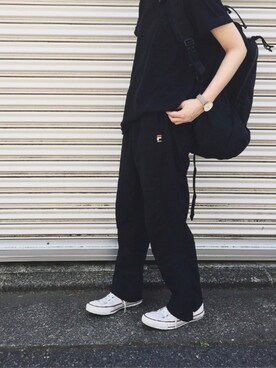 「ジャージーパンツ」｜「アイテム（腕時計）」を使った、にしむら ゆきさん（レディース・156cm）の夏コーディネート