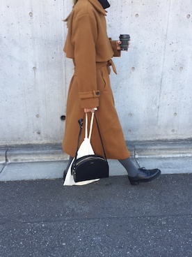 「Aco Design（アコデザイン）のアイテム（ワンピース）」を使った、にしむら ゆきさん（レディース・156cm）の冬コーディネート