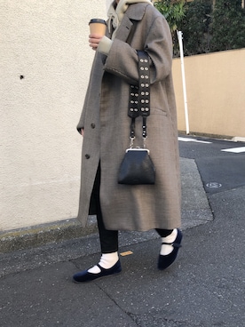 「カンフーシューズ」｜にしむら ゆきさん（レディース・156cm）の冬コーディネート